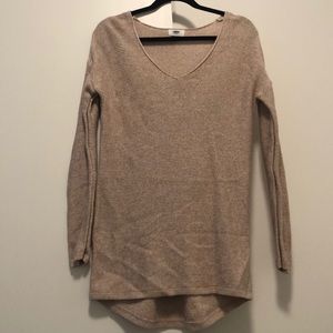 Long Pink Cable Knit Sweater